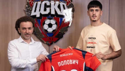 官方：那不勒斯19岁中场波波维奇加盟莫斯科中央陆军，签约3年